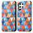 Leather Case Stands Fashionable Pattern Flip Cover Holder S03D for Samsung Galaxy S21 Ultra 5G