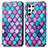 Leather Case Stands Fashionable Pattern Flip Cover Holder S03D for Samsung Galaxy S22 Ultra 5G