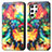 Leather Case Stands Fashionable Pattern Flip Cover Holder S03D for Samsung Galaxy S22 Ultra 5G Mixed