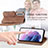 Leather Case Stands Fashionable Pattern Flip Cover Holder S03D for Samsung Galaxy S23 5G