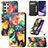 Leather Case Stands Fashionable Pattern Flip Cover Holder S03D for Samsung Galaxy S23 Ultra 5G