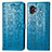 Leather Case Stands Fashionable Pattern Flip Cover Holder S03D for Samsung Galaxy XCover 6 Pro 5G Blue