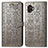 Leather Case Stands Fashionable Pattern Flip Cover Holder S03D for Samsung Galaxy XCover 6 Pro 5G Gray