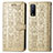 Leather Case Stands Fashionable Pattern Flip Cover Holder S03D for Vivo Y20s