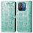 Leather Case Stands Fashionable Pattern Flip Cover Holder S03D for Xiaomi Poco C55 Green