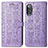 Leather Case Stands Fashionable Pattern Flip Cover Holder S03D for Xiaomi Poco F3 GT 5G Purple