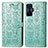 Leather Case Stands Fashionable Pattern Flip Cover Holder S03D for Xiaomi Poco F4 GT 5G Green