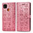 Leather Case Stands Fashionable Pattern Flip Cover Holder S03D for Xiaomi Redmi 10A 4G Pink