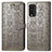 Leather Case Stands Fashionable Pattern Flip Cover Holder S03D for Xiaomi Redmi 9T 4G Gray