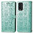 Leather Case Stands Fashionable Pattern Flip Cover Holder S03D for Xiaomi Redmi 9T 4G Green