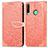 Leather Case Stands Fashionable Pattern Flip Cover Holder S04D for Huawei Y7p Orange