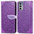 Leather Case Stands Fashionable Pattern Flip Cover Holder S04D for Motorola Moto Edge 20 5G