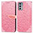 Leather Case Stands Fashionable Pattern Flip Cover Holder S04D for Motorola Moto Edge 20 5G