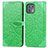 Leather Case Stands Fashionable Pattern Flip Cover Holder S04D for Motorola Moto Edge 20 Lite 5G Green