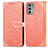Leather Case Stands Fashionable Pattern Flip Cover Holder S04D for Motorola Moto Edge Lite 5G Orange
