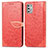 Leather Case Stands Fashionable Pattern Flip Cover Holder S04D for Motorola Moto G Stylus (2021) Red