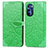 Leather Case Stands Fashionable Pattern Flip Cover Holder S04D for Motorola Moto G Stylus (2022) 5G Green