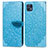 Leather Case Stands Fashionable Pattern Flip Cover Holder S04D for Motorola Moto G50 5G Blue