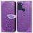 Leather Case Stands Fashionable Pattern Flip Cover Holder S04D for Motorola Moto G60s