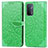 Leather Case Stands Fashionable Pattern Flip Cover Holder S04D for OnePlus Nord N200 5G Green