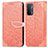 Leather Case Stands Fashionable Pattern Flip Cover Holder S04D for OnePlus Nord N200 5G Orange