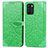 Leather Case Stands Fashionable Pattern Flip Cover Holder S04D for Oppo Reno6 Z 5G Green