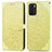 Leather Case Stands Fashionable Pattern Flip Cover Holder S04D for Oppo Reno6 Z 5G Yellow