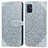 Leather Case Stands Fashionable Pattern Flip Cover Holder S04D for Samsung Galaxy A71 5G Gray