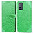 Leather Case Stands Fashionable Pattern Flip Cover Holder S04D for Samsung Galaxy F52 5G Green