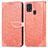 Leather Case Stands Fashionable Pattern Flip Cover Holder S04D for Samsung Galaxy M31 Orange