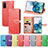 Leather Case Stands Fashionable Pattern Flip Cover Holder S04D for Samsung Galaxy S20