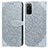 Leather Case Stands Fashionable Pattern Flip Cover Holder S04D for Samsung Galaxy S20 Gray