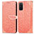 Leather Case Stands Fashionable Pattern Flip Cover Holder S04D for Samsung Galaxy S20 Orange