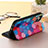 Leather Case Stands Fashionable Pattern Flip Cover Holder S04D for Samsung Galaxy S21 Ultra 5G