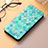 Leather Case Stands Fashionable Pattern Flip Cover Holder S04D for Samsung Galaxy S21 Ultra 5G Green