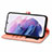 Leather Case Stands Fashionable Pattern Flip Cover Holder S04D for Samsung Galaxy S22 5G