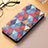 Leather Case Stands Fashionable Pattern Flip Cover Holder S04D for Samsung Galaxy S22 Ultra 5G Clove Purple
