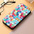 Leather Case Stands Fashionable Pattern Flip Cover Holder S04D for Samsung Galaxy S22 Ultra 5G Colorful