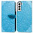 Leather Case Stands Fashionable Pattern Flip Cover Holder S04D for Samsung Galaxy S23 5G