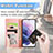 Leather Case Stands Fashionable Pattern Flip Cover Holder S04D for Samsung Galaxy S23 Plus 5G