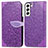 Leather Case Stands Fashionable Pattern Flip Cover Holder S04D for Samsung Galaxy S23 Plus 5G