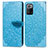 Leather Case Stands Fashionable Pattern Flip Cover Holder S04D for Xiaomi Poco X3 GT 5G Blue