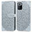 Leather Case Stands Fashionable Pattern Flip Cover Holder S04D for Xiaomi Poco X3 GT 5G Gray