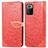 Leather Case Stands Fashionable Pattern Flip Cover Holder S04D for Xiaomi Poco X3 GT 5G Red