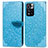 Leather Case Stands Fashionable Pattern Flip Cover Holder S04D for Xiaomi Redmi Note 11 Pro+ Plus 5G Blue