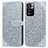 Leather Case Stands Fashionable Pattern Flip Cover Holder S04D for Xiaomi Redmi Note 11 Pro+ Plus 5G Gray