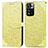 Leather Case Stands Fashionable Pattern Flip Cover Holder S04D for Xiaomi Redmi Note 11 Pro+ Plus 5G Yellow