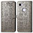 Leather Case Stands Fashionable Pattern Flip Cover Holder S05D for Google Pixel 3a XL Gray