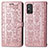 Leather Case Stands Fashionable Pattern Flip Cover Holder S05D for Huawei Honor X10 Max 5G Rose Gold