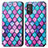 Leather Case Stands Fashionable Pattern Flip Cover Holder S06D for Huawei Honor X10 Max 5G Purple